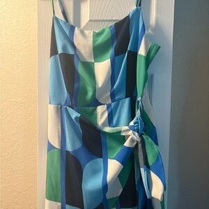 Colorful Geometric Print Dress